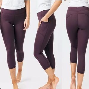 ZYIA Active Plum Wine Purple Hi-Rise Capri Legging
